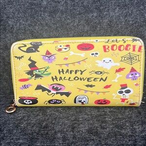 Happy Halloween Themed Yellow‎ Clutch Zipper Wallet